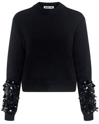 McQ Cluster Beaded Cropped Sweater - Multicolor