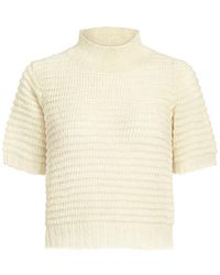 Rachel Comey Alpaca-blend Short Sleeve Cropped Sweater - Multicolor