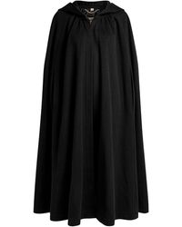 Burberry Hooded Wool Cashmere Long Cape - Black