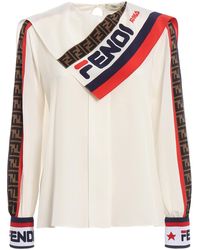 Fendi 25 Striped Top Silk