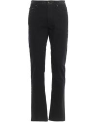 Burberry Black Logo Print Jeans