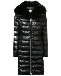 Herno Elisa Fur Trimmed Collar Padded Coat - Black