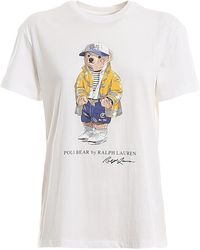 Polo Ralph Lauren Polo Bear Cotton Tee In Yellow Lyst