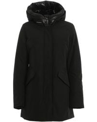 Woolrich Arctic Parka Hooded Padded Coat - Black