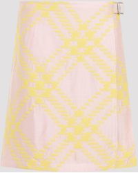 Burberry - Stylish Mini Wrap Skirt With Adjustable Fastening - Lyst