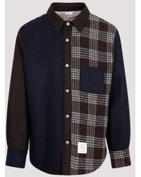 Thom Browne - Snap Front Shirt Jacket In Funmix - Lyst