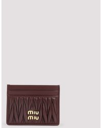 Miu Miu - Lamb Leather Cardholder - Lyst