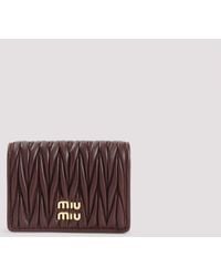 Miu Miu - Lamb Leather Wallet - Lyst