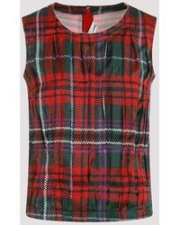 Comme des Garçons - Tartan Pleated Top - Lyst