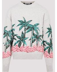 Palm Angels - Pam Anges Row Printed Sweater - Lyst