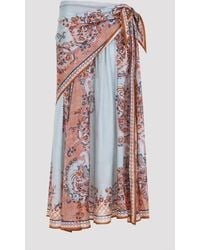 Zimmermann - Aster Scarf Mini Skirt - Lyst