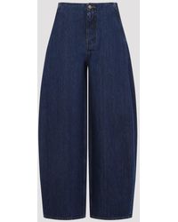 Jil Sander - Medium Denim Wide Leg Denim Pants - Lyst