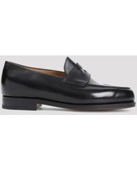 John Lobb - Premium Leather Loafers With Comfortable Heel Height - Lyst