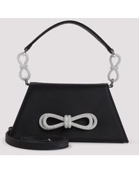 Mach & Mach - Samatha Double Bow Satin Shoulder Bag Unica - Lyst