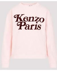 KENZO - Cotton Pullover Ribbed Edges - Lyst