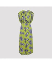 Lanvin - Printed Draped Top Dress - Lyst
