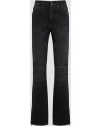 Jean Paul Gaultier - Denim Jeans With Lacing And Knee Bonding Detail - Lyst