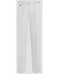 Dunhill - Pleated Cotton-linen Chno Pants - Lyst