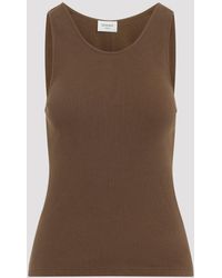 Saint Laurent - Cognac Cassandre Tank Top - Lyst