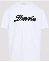Lanvin - Embroidered Logo T-Shirt - Lyst