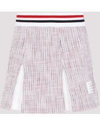 Thom Browne - Pleated Mini Skirt With Striped Design - Lyst