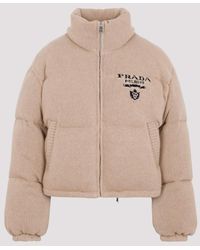 Prada Wool And Cashmere Down Jacket - Natural