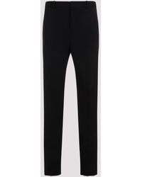 Saint Laurent - Sophisticated Wool And Silk Blend Trousers - Lyst