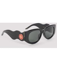 CASABLANCA - Metal Oval Wave Acetate Sunglasses - Lyst