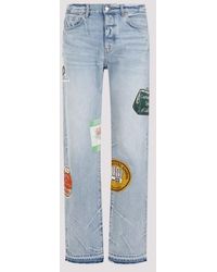 Amiri - Travel Patch Straight Jeans - Lyst