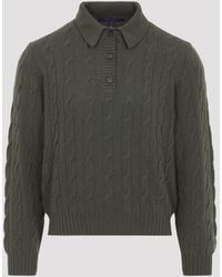 Ralph Lauren - Bottel Knitted Shirt Collar Sweater - Lyst