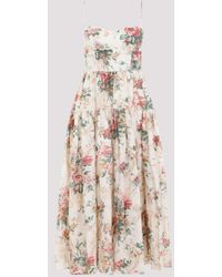 Erdem - Strappy Tier Fit And Flare Midi Dress - Lyst