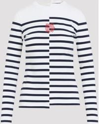 Jean Paul Gaultier - Stretch Cotton Asymetric Long Sleves Top - Lyst