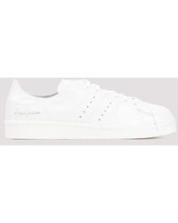 Y-3 - Off White Leather Superstar Sneakers - Lyst