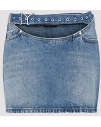 Y. Project - Blue Y Belt Arc Denim Mini Skirt - Lyst
