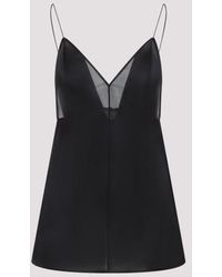 KHAITE - Deep V-Neck Silk Top With Spaghetti Straps - Lyst