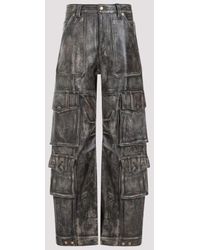 Golden Goose - Vintage Brown Cow Leather Cargo Pocket Nappa Leather Pants - Lyst