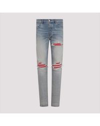 Amiri - Distressed Cotton Jeans With Accents - Lyst