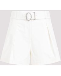 Jil Sander - Mini Cotton Bermuda Shorts With Removable Belt - Lyst