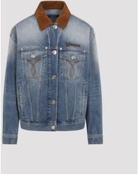 Versace - Denim Stone Wash Blouson - Lyst