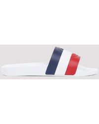 Moncler - Basile Striped Rubber Sliders, , And, Open Toe - Lyst