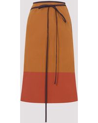 Saint Laurent - Nylon Midi Skirt - Lyst