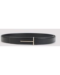Tom Ford - Logo Golden Buckle Belt - Lyst
