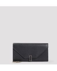 Valextra - Black On Chain Calf Leather Wallet - Lyst
