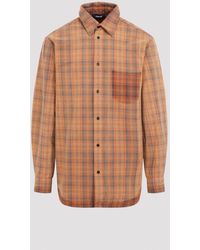 Egonlab - Orange Cotton Over Shirt - Lyst