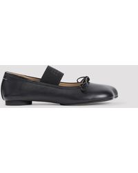MM6 by Maison Margiela - Ovine Leather Ballet Shoe - Lyst