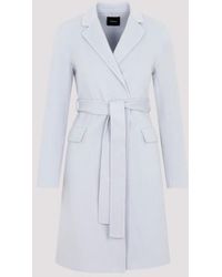 Theory - Wra Coat In Double-face Wool-cashmere - Lyst