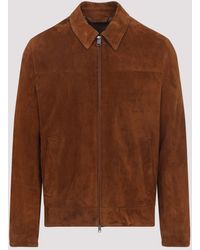 Brioni - Suede Leather Jacket - Lyst