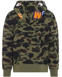 A Bathing Ape - 1St Camo Shark Full Zip Hoodie - Lyst