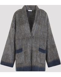 Brunello Cucinelli - Mohair Jacquard Cardigan Sweater - Lyst