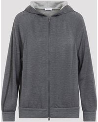 Brunello Cucinelli - Full Zip Monile Sweatshirt - Lyst